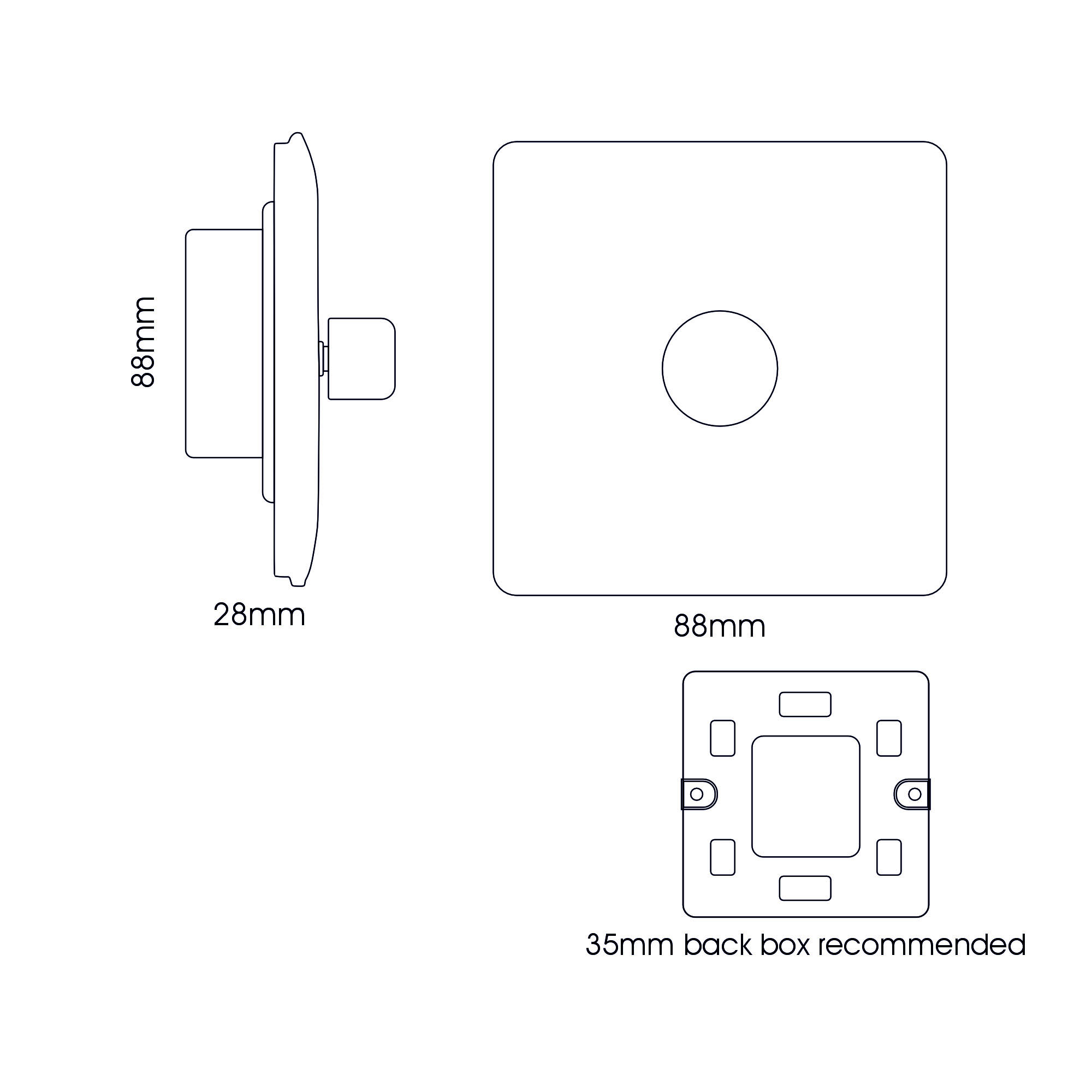 ART-LDMBS  1 Gang 1 Way LED Dimmer Switch Brushed Steel